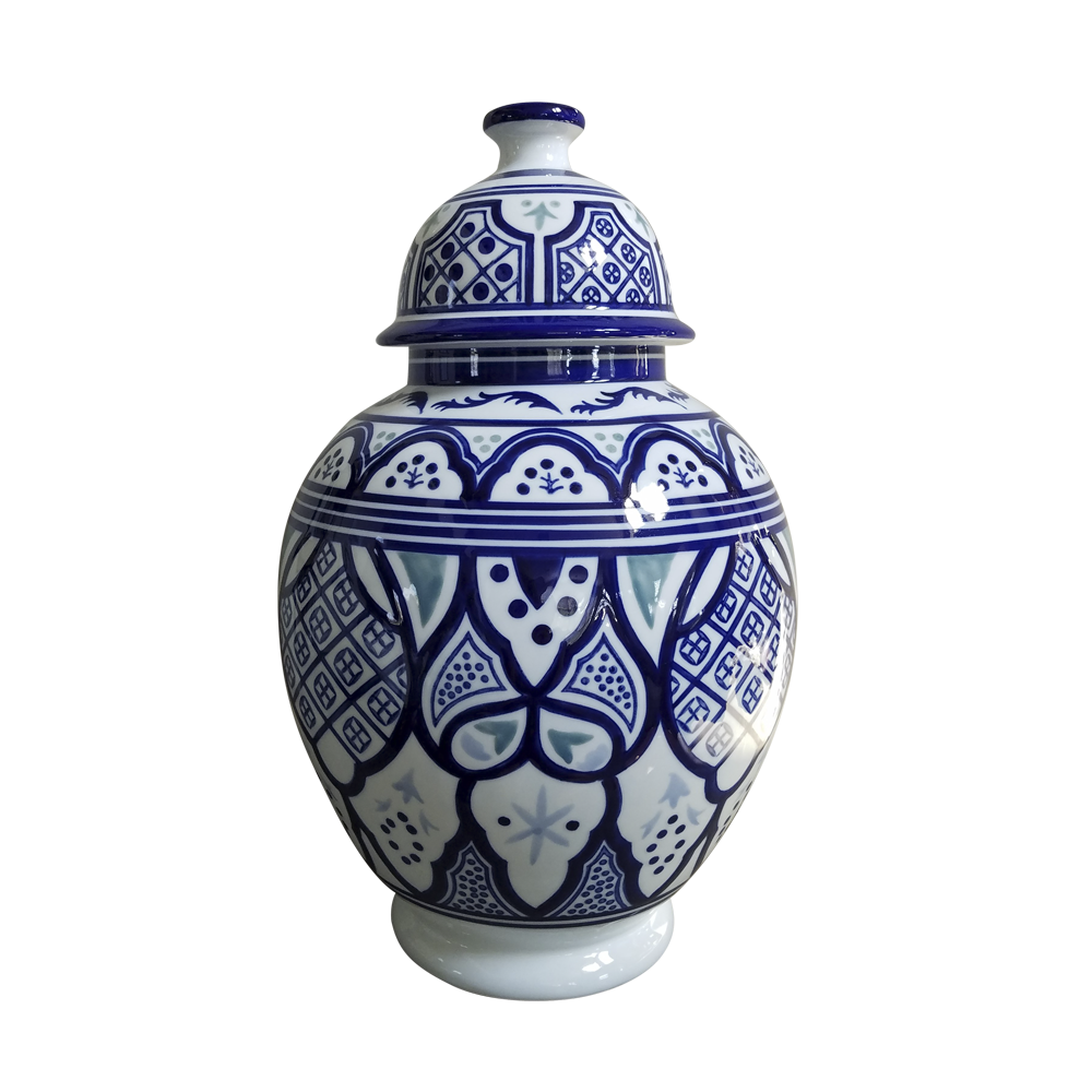 Vintage Hand Painted Moroccan Vase