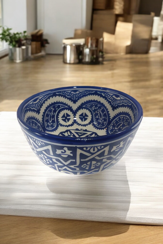 Moroccan Ceramic Serving Salad Bowl