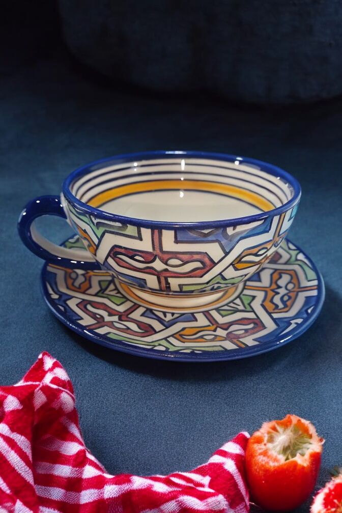 Moroccan Ceramic Cup and Coffee Set