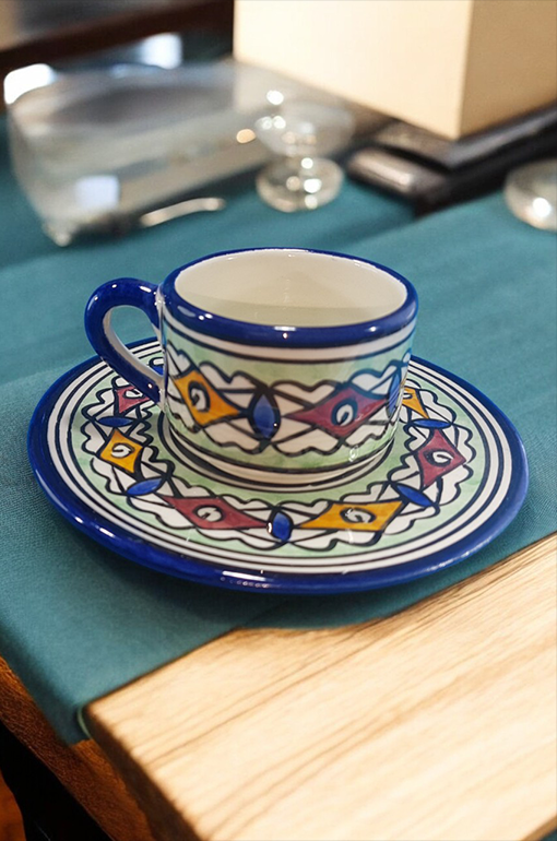 Moroccan Handcrafted Ceramic Coffee Cup